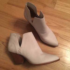 Frye Reina Cutout Booties Boots White 7.5 New